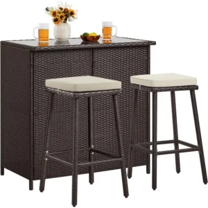 3pcs Outdoor Bar Set