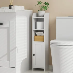 Small Bathroom Storage Corner Cabinet with Door and Shelves