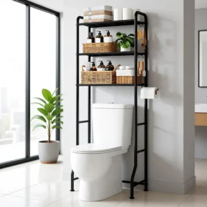 Space-Saving Over Toilet Storage Rack